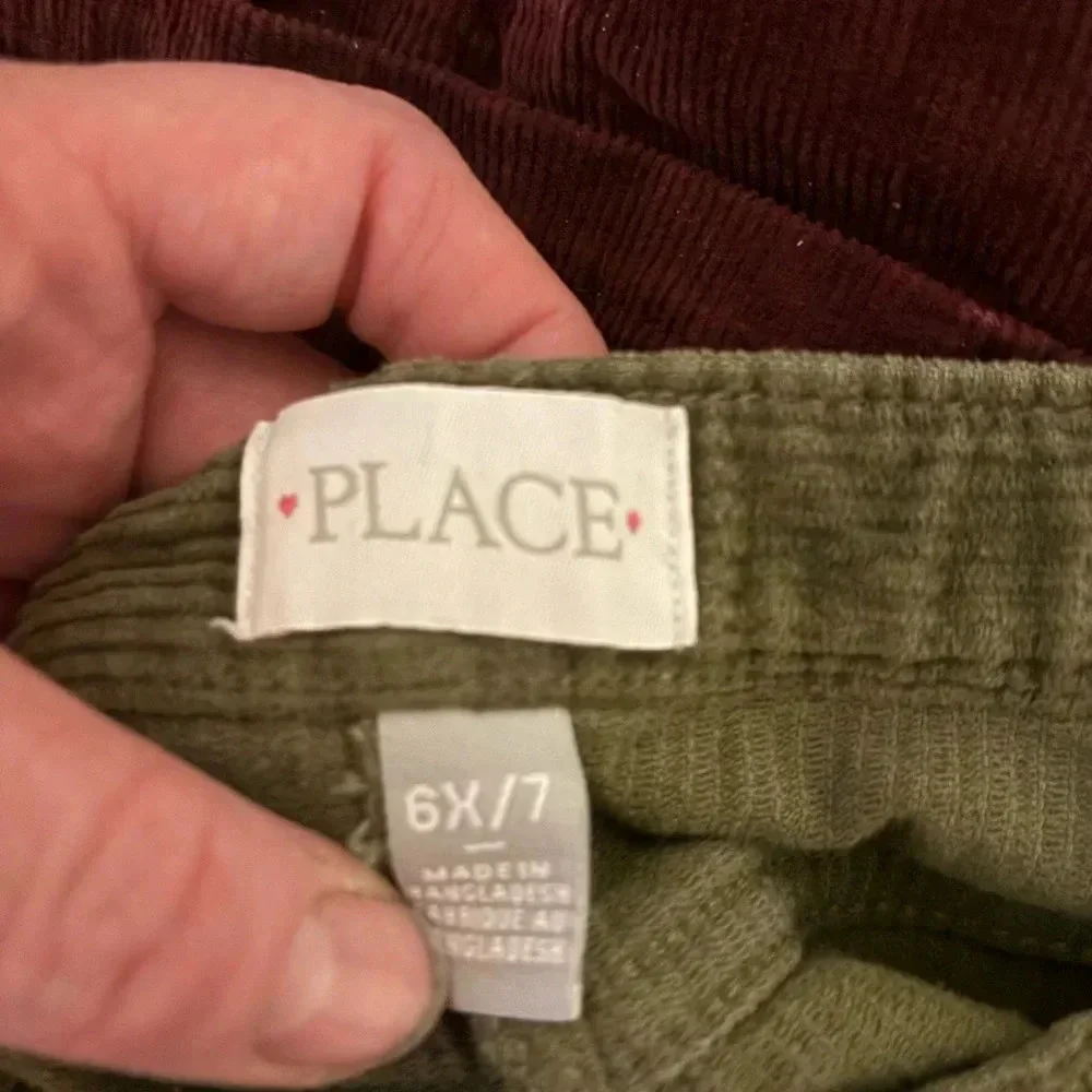 The Children's Place Girls Button Corduroy Skirt - Olive Vine in 6x/7​​​​​​​